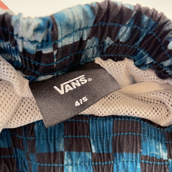 Moroccan Blue and Black checkered Swim Trunks - Picture 3 of 4